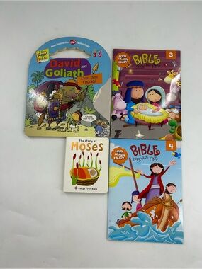 David and Goliath Kids Bible Book Set - Colorful Illustrated Stories